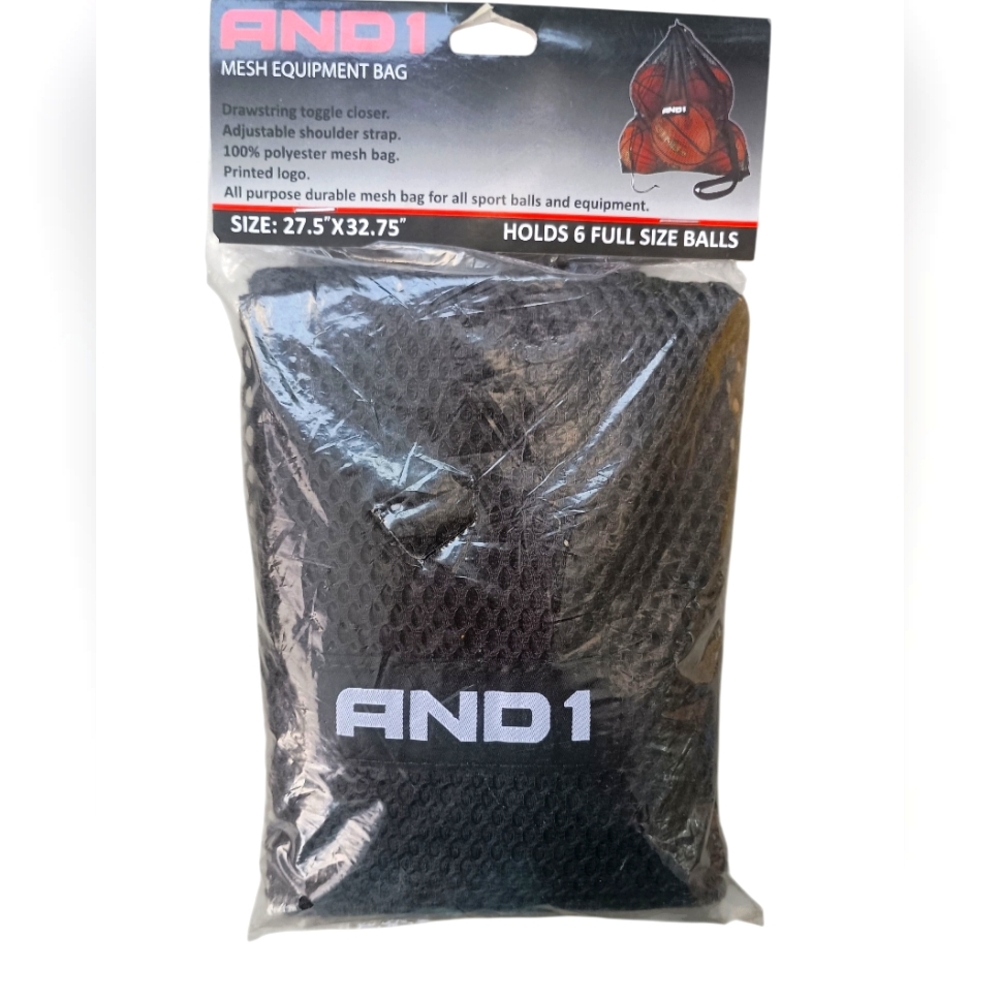 AND1 Black Mesh Sports Bag